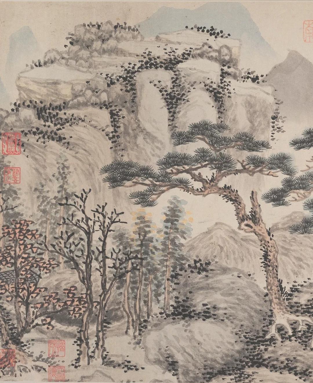 古画欣賞｜明 沈周＂四松图页＂_4_娜语书画_来自小红书网页版.jpg